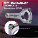 4340 Conrod Connecting Rods For Audi S3 A4 TT 1.8T VW Golf Pleuel Bielle EN24 Forged H-Beam for 1.8T 20mm pin TUV Rod Piston