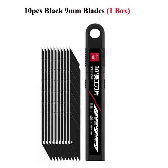 Fizz Metal Utility Knife Blade Paper Cutter Aluminum Alloy Pocket Knifes with Self-Locking Design Stationery Supplies