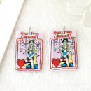 10Pcs Halloween Charms Two Side Print Acrylic Creative Pendant For Necklace  Keychain Diy Making