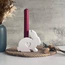 Diy Rabbit Candlestick Silicone Mold Easter Bunny Aroma Candle Holder Mold Plaster Drip Ornament Mold For Home Decor Easter Gift