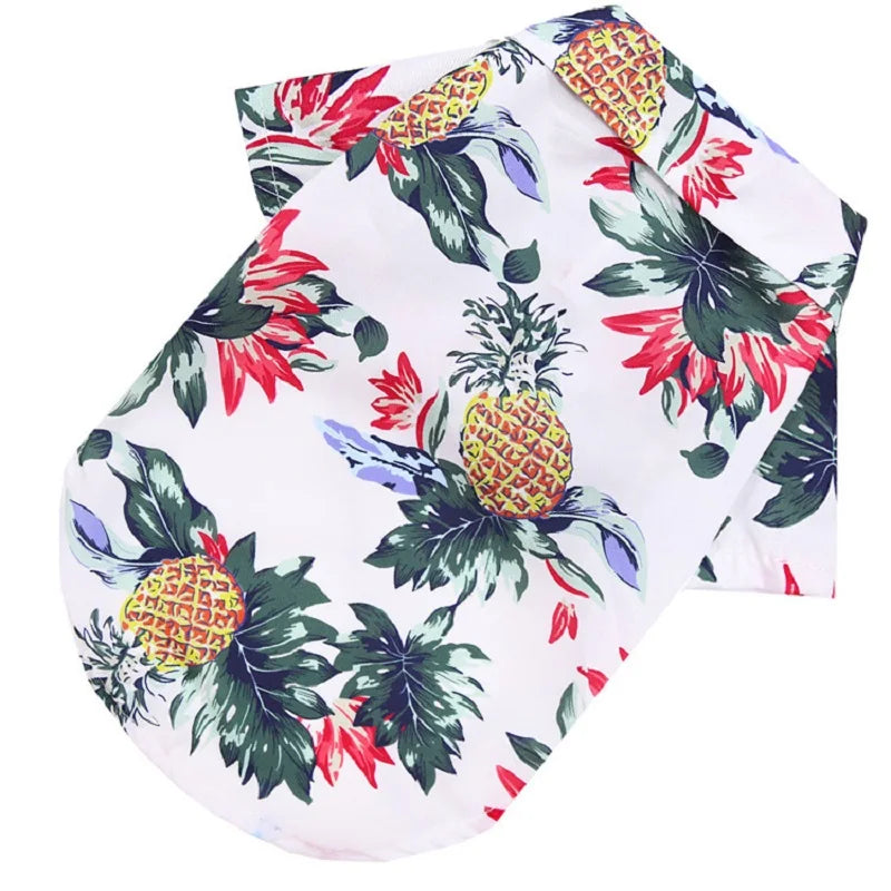 Hawaiian Style Summer Pet Shirt for Small Medium Dogs Chihuahua Yorkie Thin Breathable Vest Puppy Cat Beach T-Shirt Dog Costume