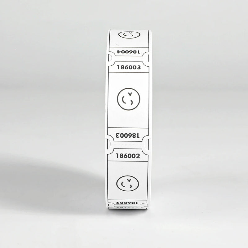 wlipwrx 1000 Smile Raffle Tickets White, Single Roll, Ticket for Events, Entry, Class Reward, Fundraiser & Prizes