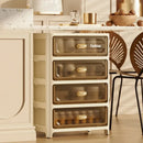 Home Storage Cabinet Bedside Table Stackable Plastic Cabinet Multi-layer Drawer Foldable Organizer Snack Toys Chest of Drawers