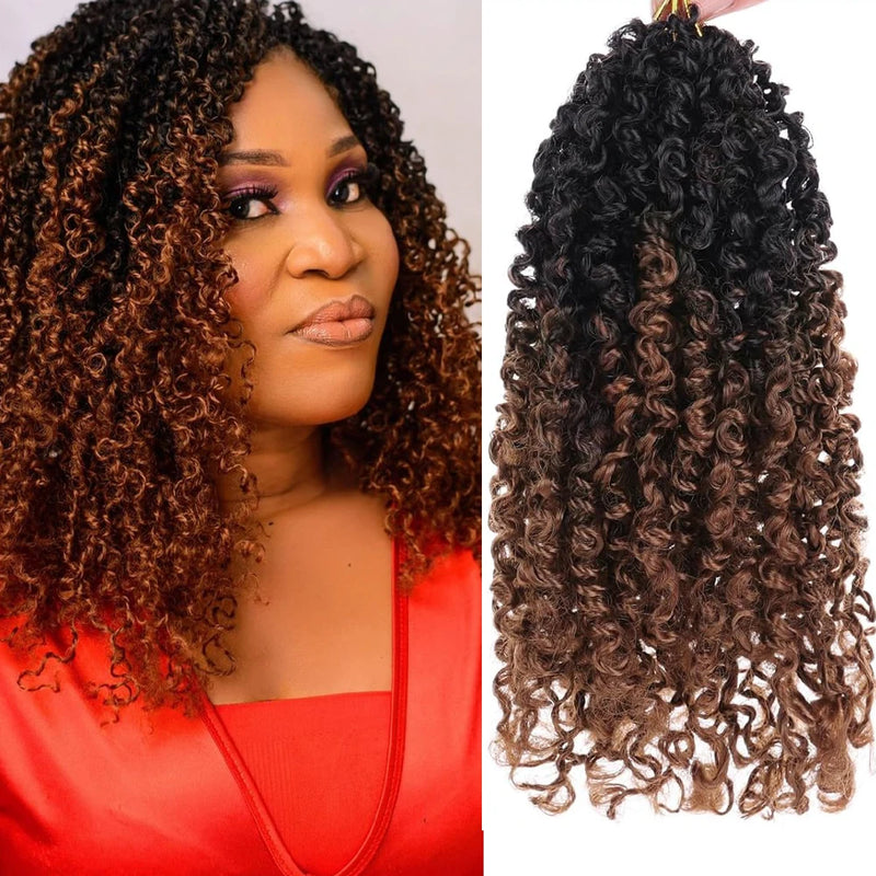 10 Inch Synthetic Pre Looped Yanky Twists Passion Spring Crochet Braiding Hair Short Pre-twisted Mini Curly Twist Crochet