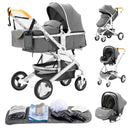 Baby Stroller 3 in 1 Easy Folding Multifunctional Stroller Travel Portable Baby Carriage Safety Seat EU Standard Free Shipping