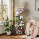 Tree-Shaped Industrial Plant Stand Display Rack Corner Flower Holder Multiple Shelves Organizer Shelves