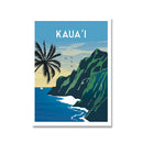 France Paris Florence Hawaii Milan Bruges Famous City Travel Poster Canvas Painting Landscape Wall Art Living Room Home Decor