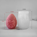 Easter Egg Silicone Candle Mold Aromatherapy Plaster DIY Craft Candles Making Tools Ornaments Embossed Flower Egg Mold