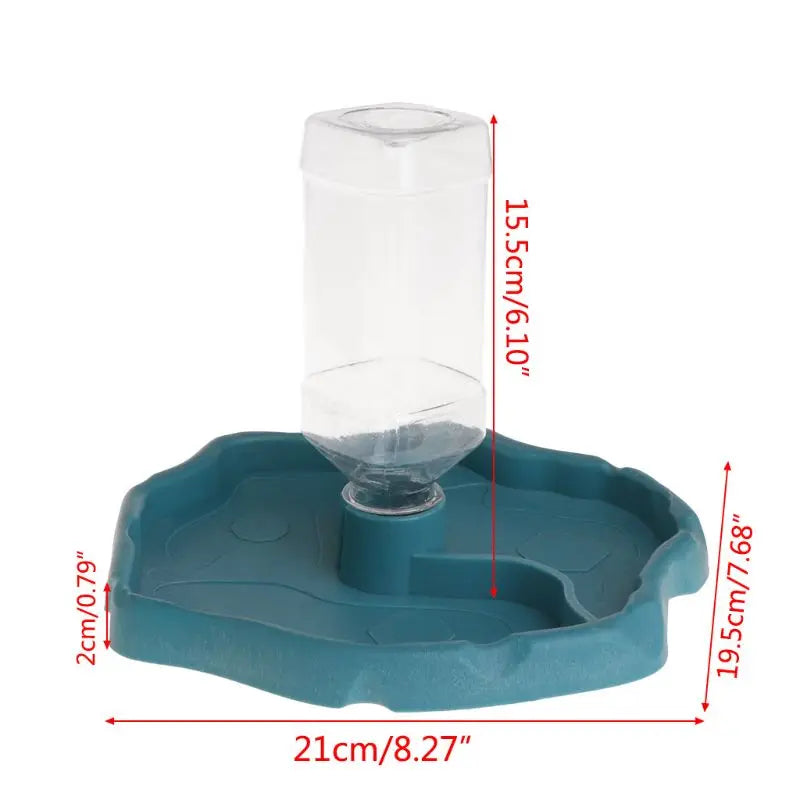 Reptile Feeder Drinker Pet Food Dish Auto Pet Water Dispenser for Tortoise Snake