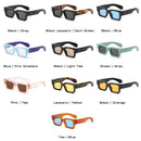 SO&EI New Square Sunglasses Women Vintage Rivets Trending Clear Ocean Gradient Lens Shades UV400 Men Punk Sun Glasses