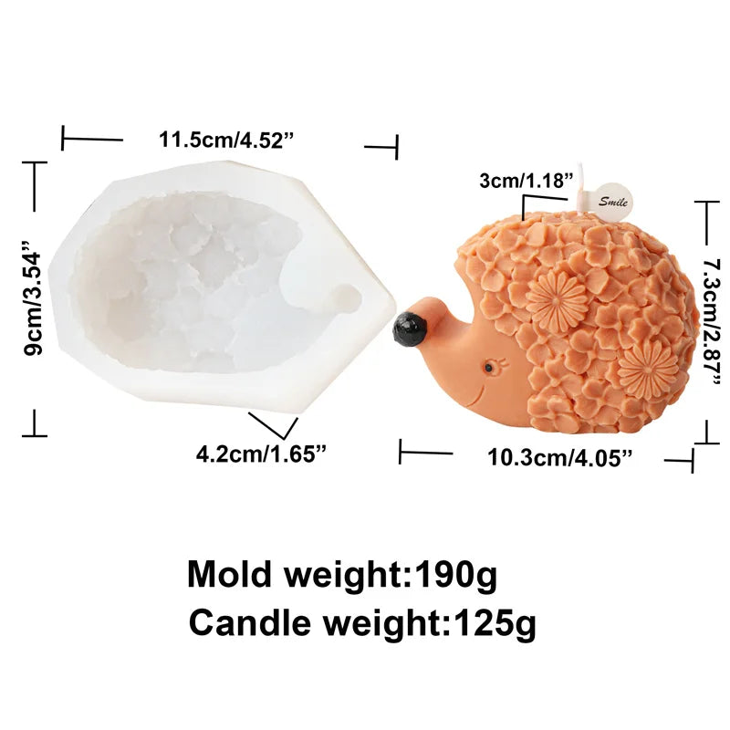 Flat Butterfly Silicone Candle Mold Flower Animal Bunny Easter Egg Festival Gift Home Decoration Hedgehog Aromatherapy Plaster