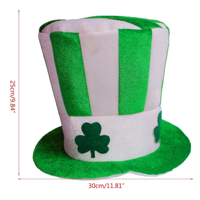 Patrick Day Irish Festival Hat Green Leprechaun Top Supplies for Home Festival Party Cosplay Costume Props wholesales