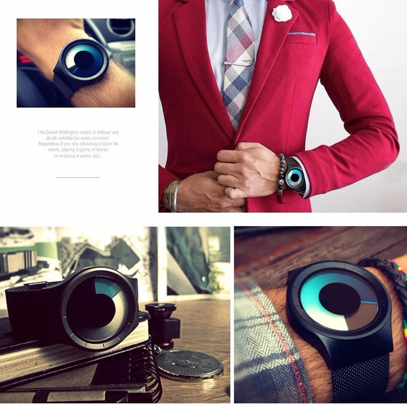 Relogio Creative Quartz Watches Men Top Brand Casual Stainless steel Mesh Band Unisex Watch Clock Male female Gentleman gift