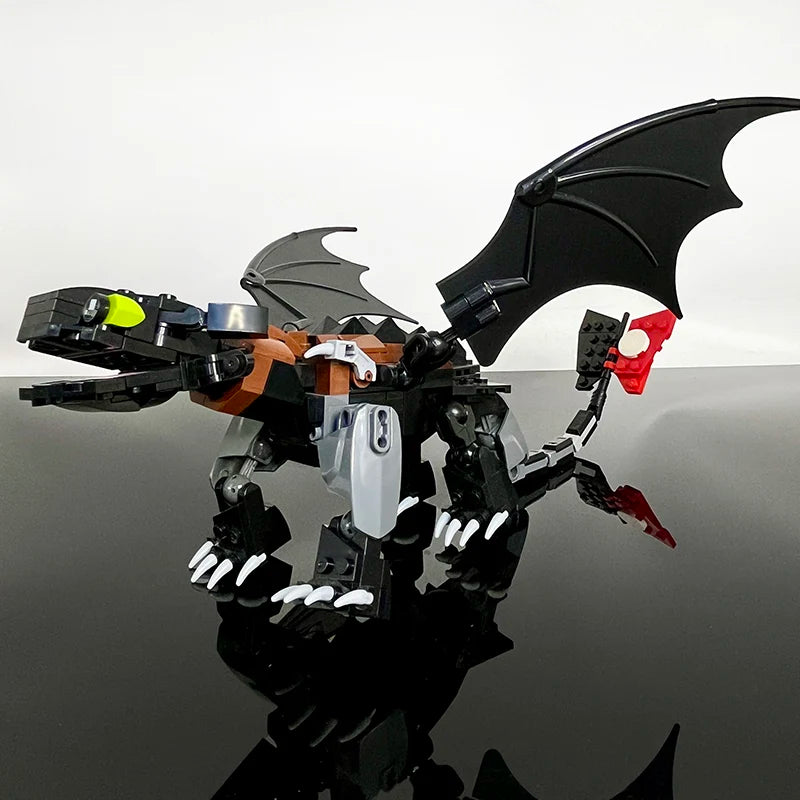 MOC Movie Train Dragon Figure Bricks Construction Toys For Boy Toothless Night Furied Dragon Building Blocks For Children Toys