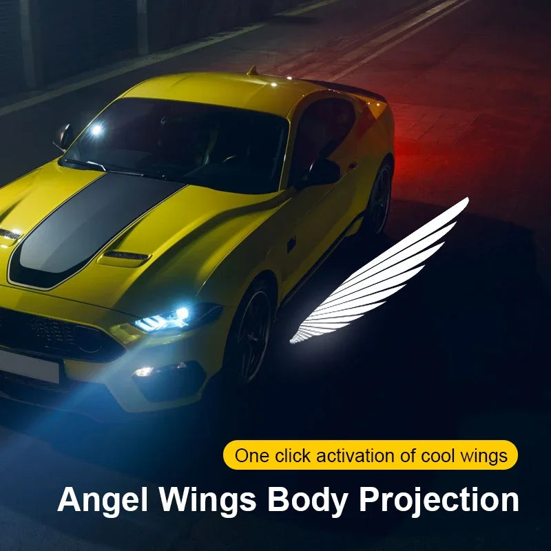 New Angel Wings Light Car Projector LED Shadow Light Welcome Lamp Auto Accessories For BMW Volkswagen Honda Mercedes-Benz