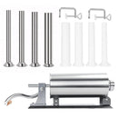 3L Sausage Stuffer With 8Pcs Tubes Manual Stainless Steel Horizontal Sausage Maker Filling Filler Meat Filling Kitchen Machine