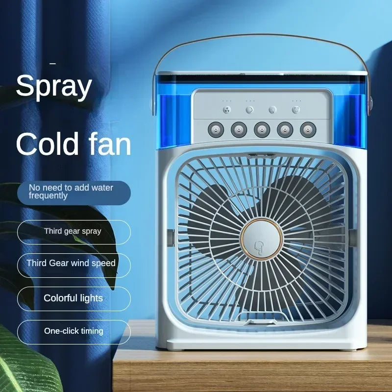 Portable Humidifier Fan AIr Conditioner Household Small Air Cooler Hydrocooling Portable Air Adjustment For Office 3 Speed Fan