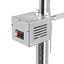 25W Stainless Steel Electric Rotisserie Grill 360-degree Rotation Design Adjustable Height for Outdoor Cooking