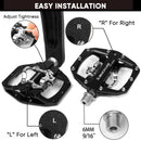 BUCKLOS Pedals Contact MTB Bike Cleat Pedal Flat Dual Function Mountain Bike Pedal Fit SPD System Bearing Bicycle Platform Pedal