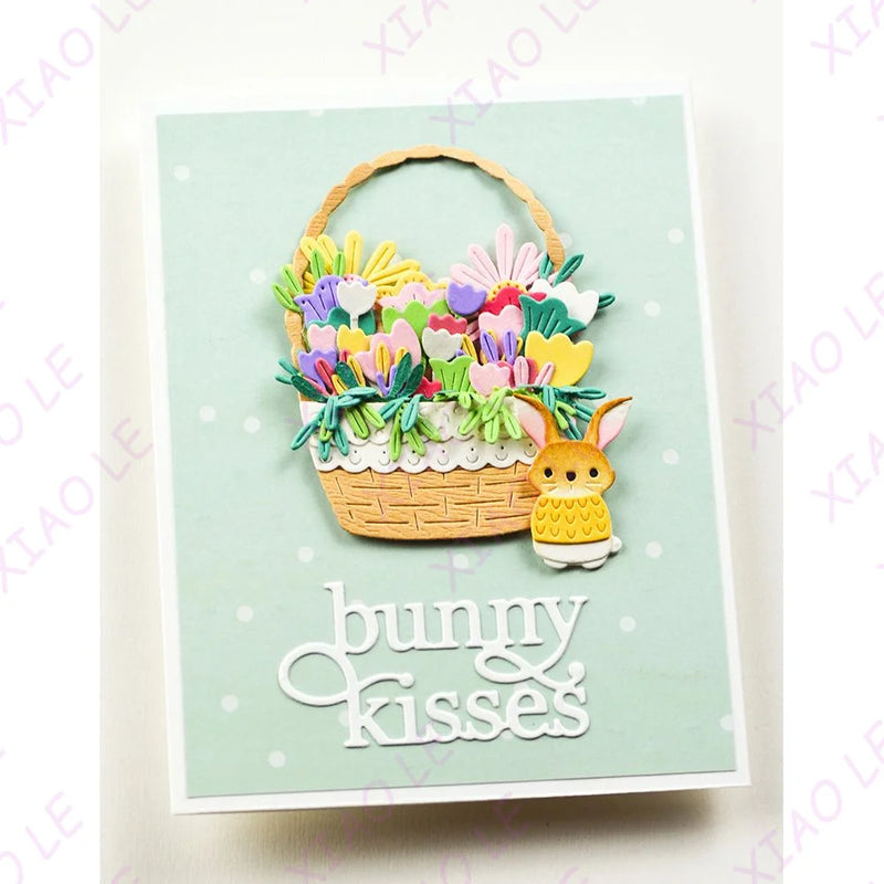 Spring Easter Nordic Basket Metal Cutting Die Scrapbook Embossed Paper Card Album Craft Template Cut Die Stencils New for 2025