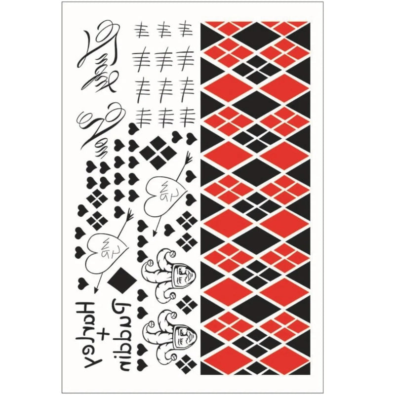 Halloween Tattoos Stickers Horror Makeup Joker Smile Stickers For Halloween Decoration Haunted House Cosplay Props Costume