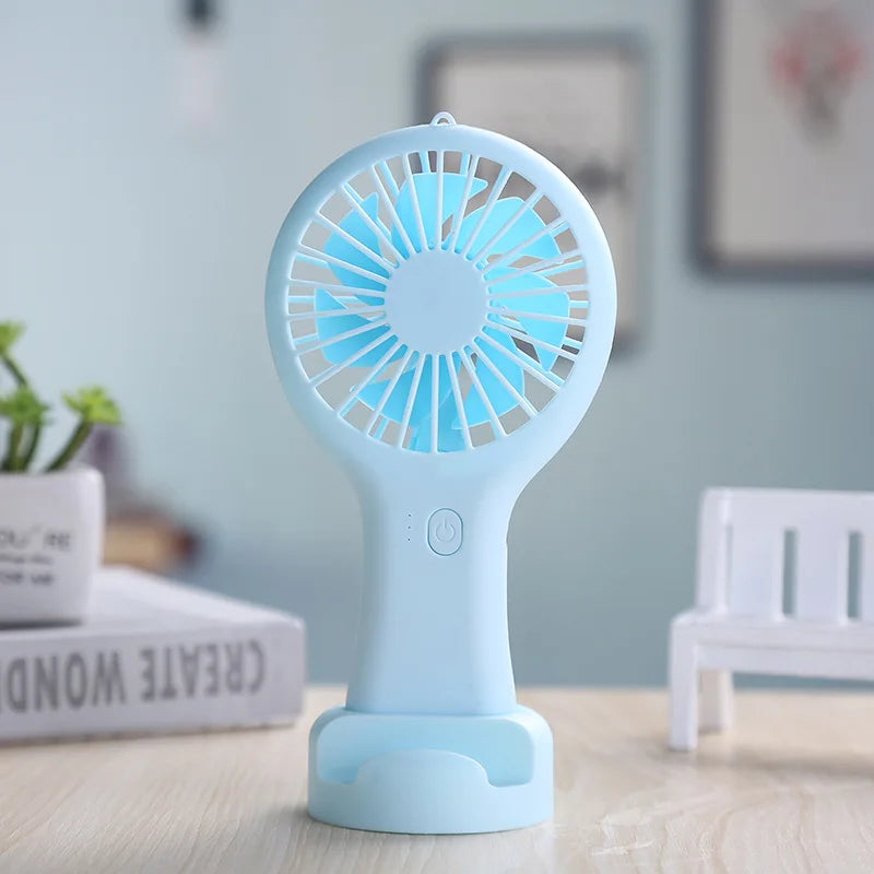 Electric Fan Portable Fan Mini Handheld Usb Rechargeable Handheld Small Pocket Fan for Home Outdoor Travel Camping Air Cooler