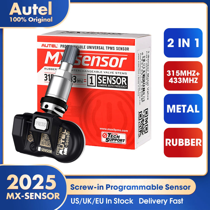 Autel TPMS MX Sensor 315MHz 433MHz Sensor 2in1 Clone-able Programming Sensors For TS501 TS508 Tire Pressure Monitoring Car Tool