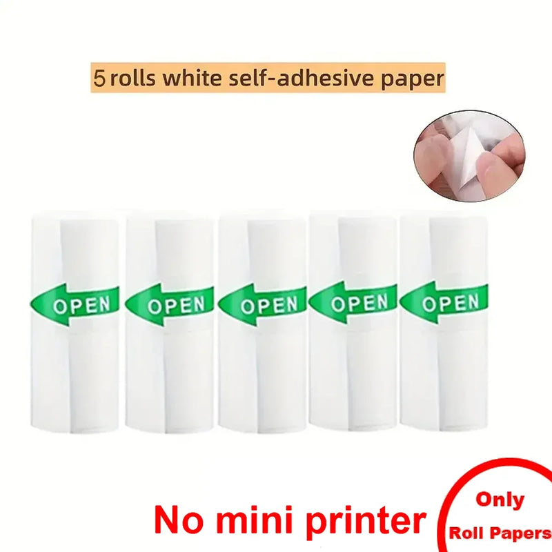 Mini Printer, Portable Thermal Photo Printer, Inkless Sticker Maker Machine for Notes, Photos, Stickers, Labels