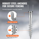 SucceBuy No Dig Ground Anchor 1Pcs 3.94 x 2.76 x 27.56 in DIY Screw in Post Stake Includes 6 Lag Bolts & a Rebar U-Shape Holder