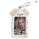 1PCS 3 Inch Photocard Holder Kawaii Kpop Photo Card Holder Keychain Ins Idol Photo Card Protector Photo Sleeves Bus Card Case