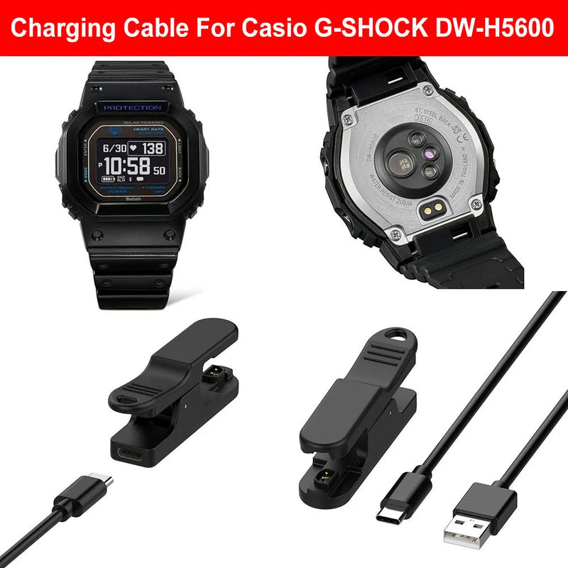 USB Watch Charging Cable for Ca sio G Shock Dw-H5600 Watch 5V 1000MA Charging Base Dock Cradle Sports Watch Wire Charging Cord ﻿