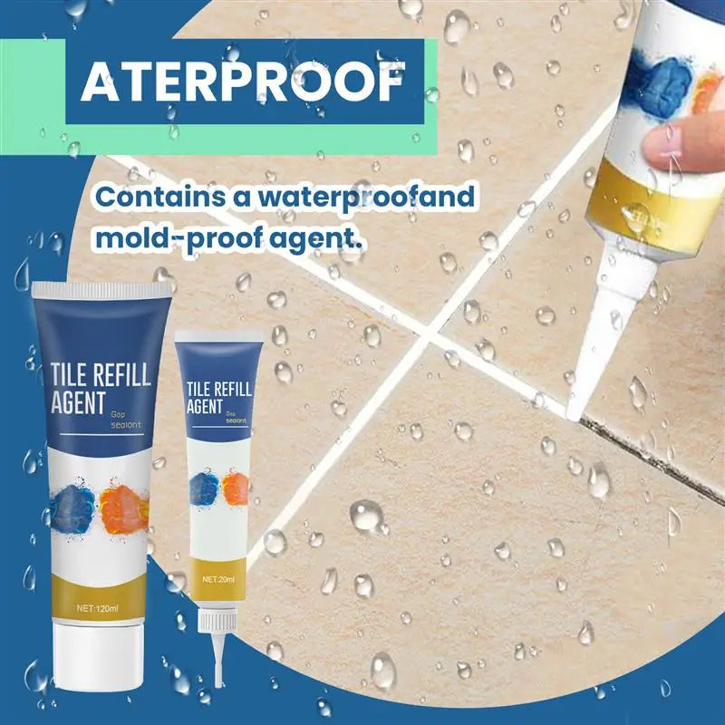 20/120ml Repair Agent Waterproof White Tile Refill Grout Pen Mouldproof Filling Agents Wall Porcelain Bathroom Paint Cleaner