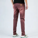 2025 Autumn Men's White Slim Fit Straight Jeans Casual Stretch Denim Pants Comfortable Fashion Streetwear Male Brand Clothing