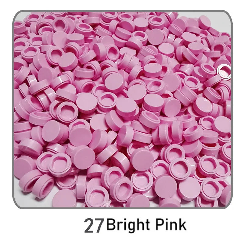 1000pcs DIY Pixel Art Bricks1x1 Round Tile Building Blocks Compatible with 98138 Anime Figure Assemble Toys Gift for Children