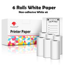 Phomemo 3 Rolls Self-adhesive Transparent Sticker Thermal Paper for T02 M02X Label Sticky DIY Photo Texts Study Notes Printing