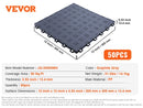 SucceBuy Garage Tiles Interlocking 12in25/50PcsGarage Floor Covering Tiles Non-Slip Double-Sided Texture for Garages Repair Shop