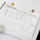 Weekly Planner Monthly Undated Agenda Notebook Schedules Study Planner Korean Stationery Office School Supplies