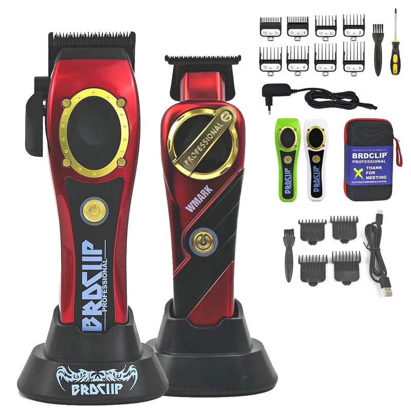 WMARK NG-9004 10000RPM G27 9500RPM Professional Hair Clipper High Quality Salon Electric Hair Trimmer for Man Barber Shop 2PCSet