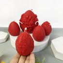 Easter Egg Silicone Candle Mold 3D Flower Relief Spherical Crafts Resin Plaster Cement Casting Molds Valentine's Day Gift Making