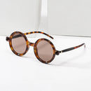 SO&EI Ins Popular Fashion Round Sunglasses Women Retro Double Color Clear Lens Eyewear Men Trending Shades UV400 Sun Glasses