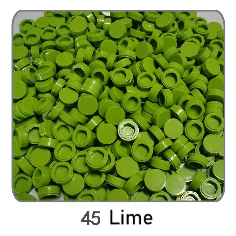 1000pcs DIY Pixel Art Bricks1x1 Round Tile Building Blocks Compatible with 98138 Anime Figure Assemble Toys Gift for Children