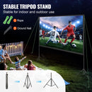 SucceBuy Projector Screen with Stand 100 120 150 inch 16:9 4K 1080 HD Portable Projection Screen for Home Office Theater Cinema