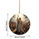 2024 Nativity Scene Hanging Ornaments Christmas Decoration Wall Hanging Jesus Angel Easter Christ Room Home Decorations