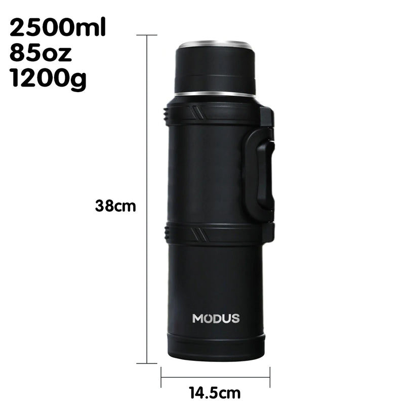 2.4L Large Capacity Flasks Water Bottle Stainless Steel Thermos Bottle Vacuum Insulated Water Outdoor Travel Bottle