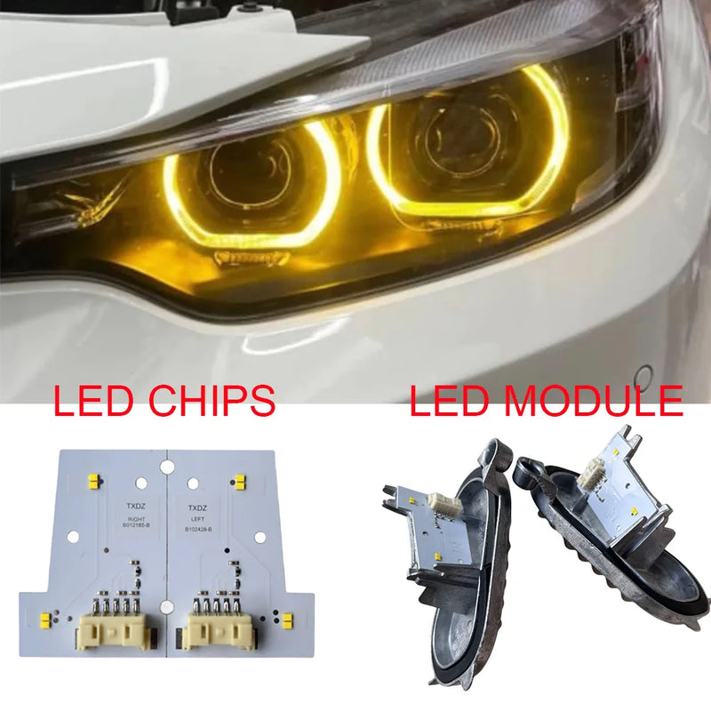 2018-2020 LED Headlight Yellow Angel Eyes DRL Chip Module For BMW F80 M3 LCI F32 F82 M4 F33 F83 F36 Daylight Yellow 63117493227