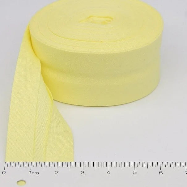 25mm (1“) width Bias Tape 100% Cotton Extra Soft for Baby Cloth Skin-friendly Fablic Bias Binding Tape Ironed Folded 12 yards