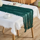 1PCS 10FT Dusty Sage Green Gauze Cheesecloth Boho Table Runner Wedding Party Event Decoration