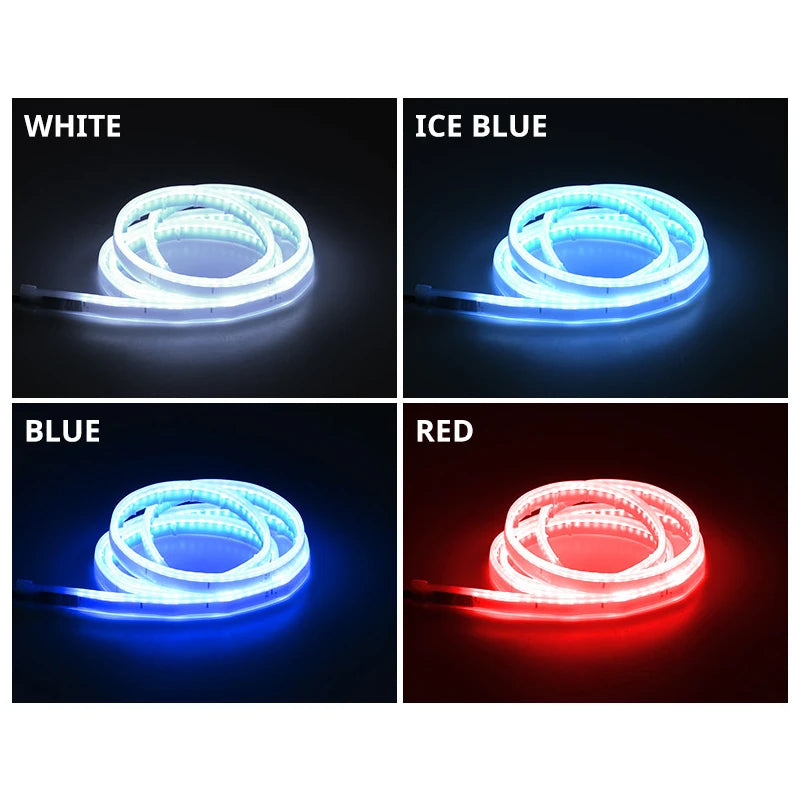 Newest LED Car Hood Light With Turn Signal Scan Starting DRL Dynamic Daytime Running Lights Auto Decorative Ambinet Lamp 12V