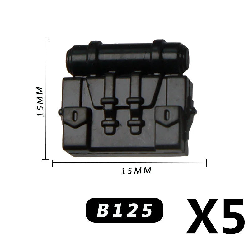 MOC Medieval Accessories Building Blocks Military Soldiers Shoulders Armor Blaster Helmets Weapons War Bricks Children Toys B038