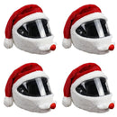 1-8PCS Santa Cycling Helmet Christmas Motorcycle Full Helmet Full Face Safe Hat Creative Plush Cover Christmas Decoration Gifts